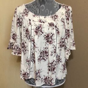 Cream w/floral  top